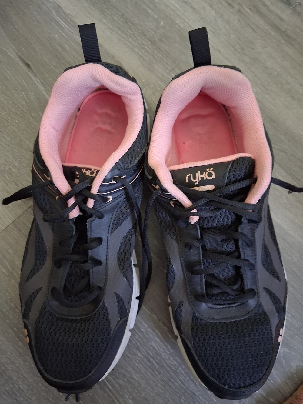 Ryka Women's Black and Pink Athletic Sneakers